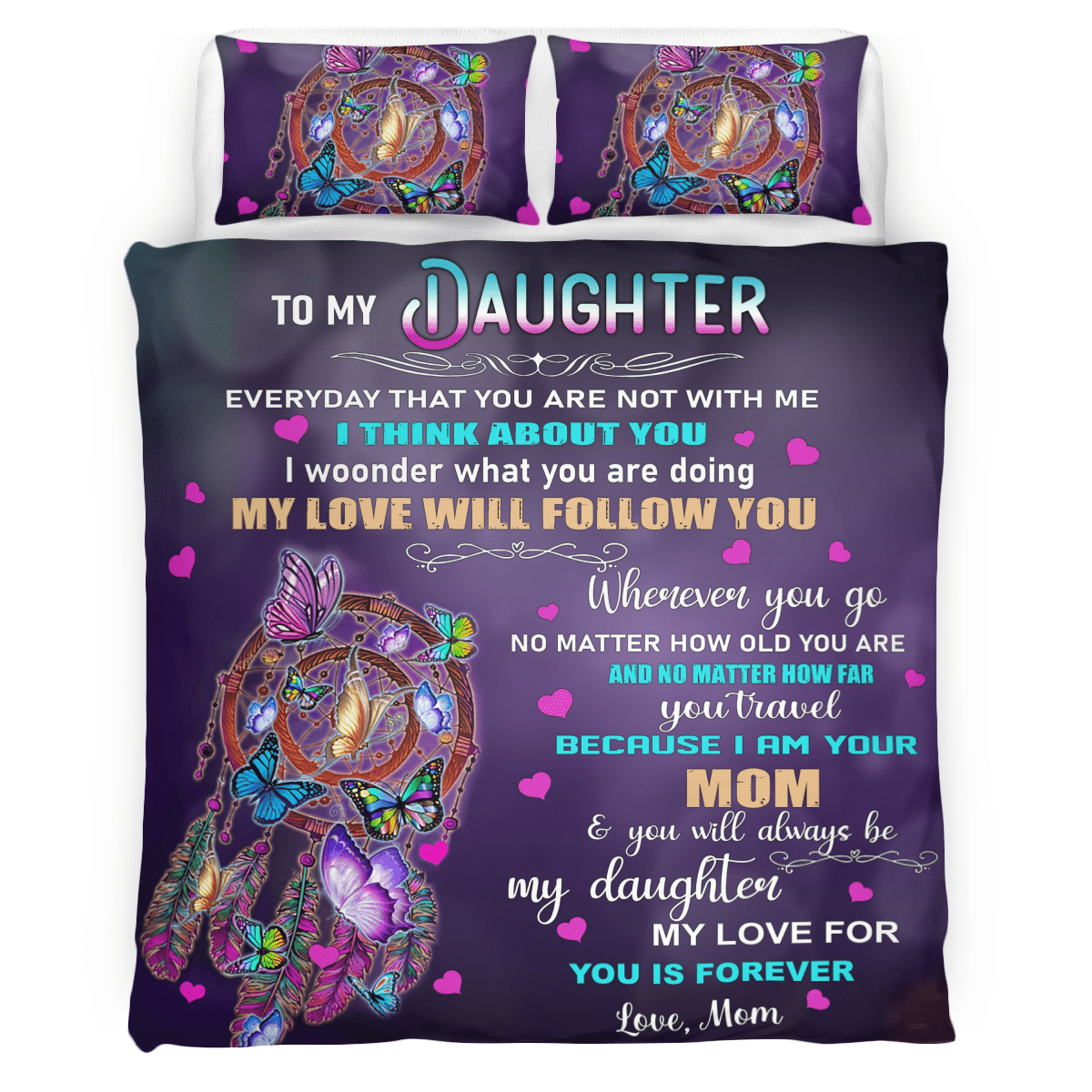To My Daughter Dream Catcher Bedding Set