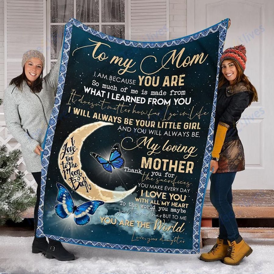 Custom Blanket To My Mom -Best Gift For Mom Mother -Sherpa Blanket TA