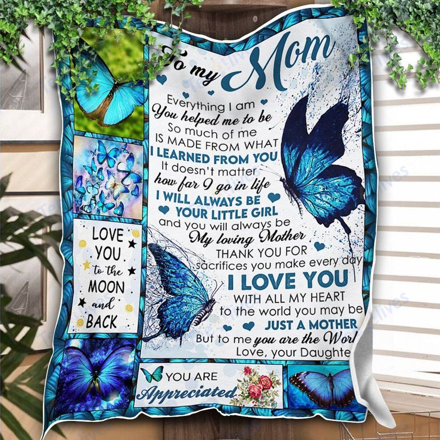 Custom Blanket To My Mother -Best Gift For Mom Mother -Sherpa Blanket TA