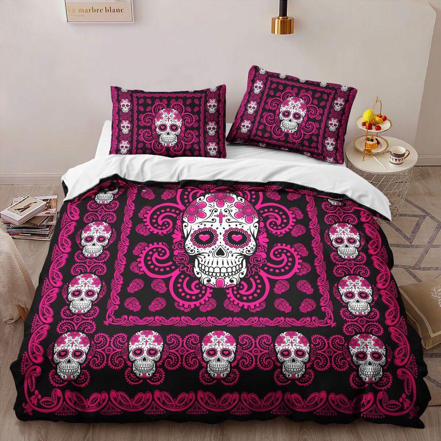 Sugar Skull Pink Pattern Premium Bedding Set 15072106.CTN