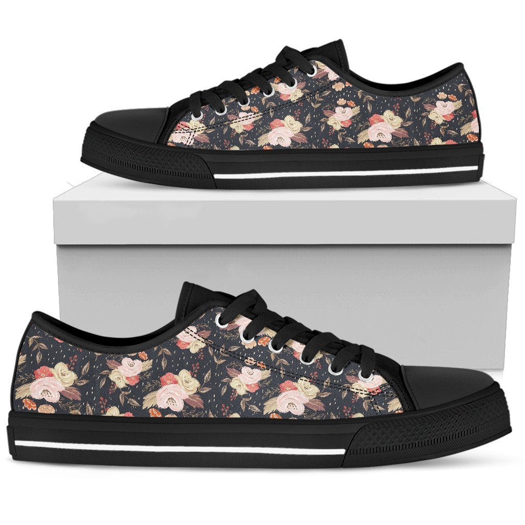 Autumn Fall Floral - Women's Low Top Shoes-Amaze Style™-placeholder-placeholder-Vibe Cosy™