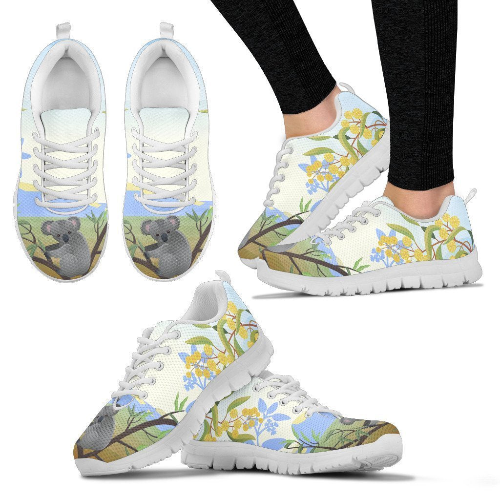 Australia shoes- Koala with mimosa flower sneakers NN8 - Amaze Style™-SNEAKERS