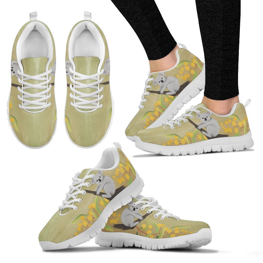 Australia shoes- Australian koala with mimosa men's/women's sneakers NN8 - Amaze Style™-SNEAKERS