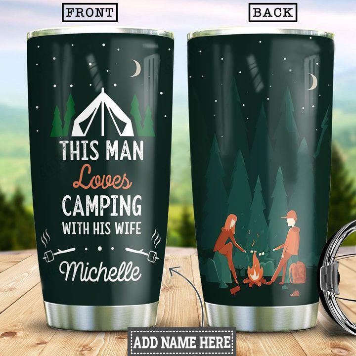 Personalized Name Camping Stainless Steel Tumbler