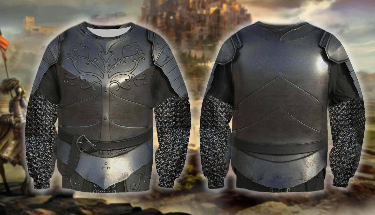 3D ALL OVER PRINTED Chainmail KNIGHT MEDIEVAL ARMOR TOPS MP797 - Amaze Style™-Apparel
