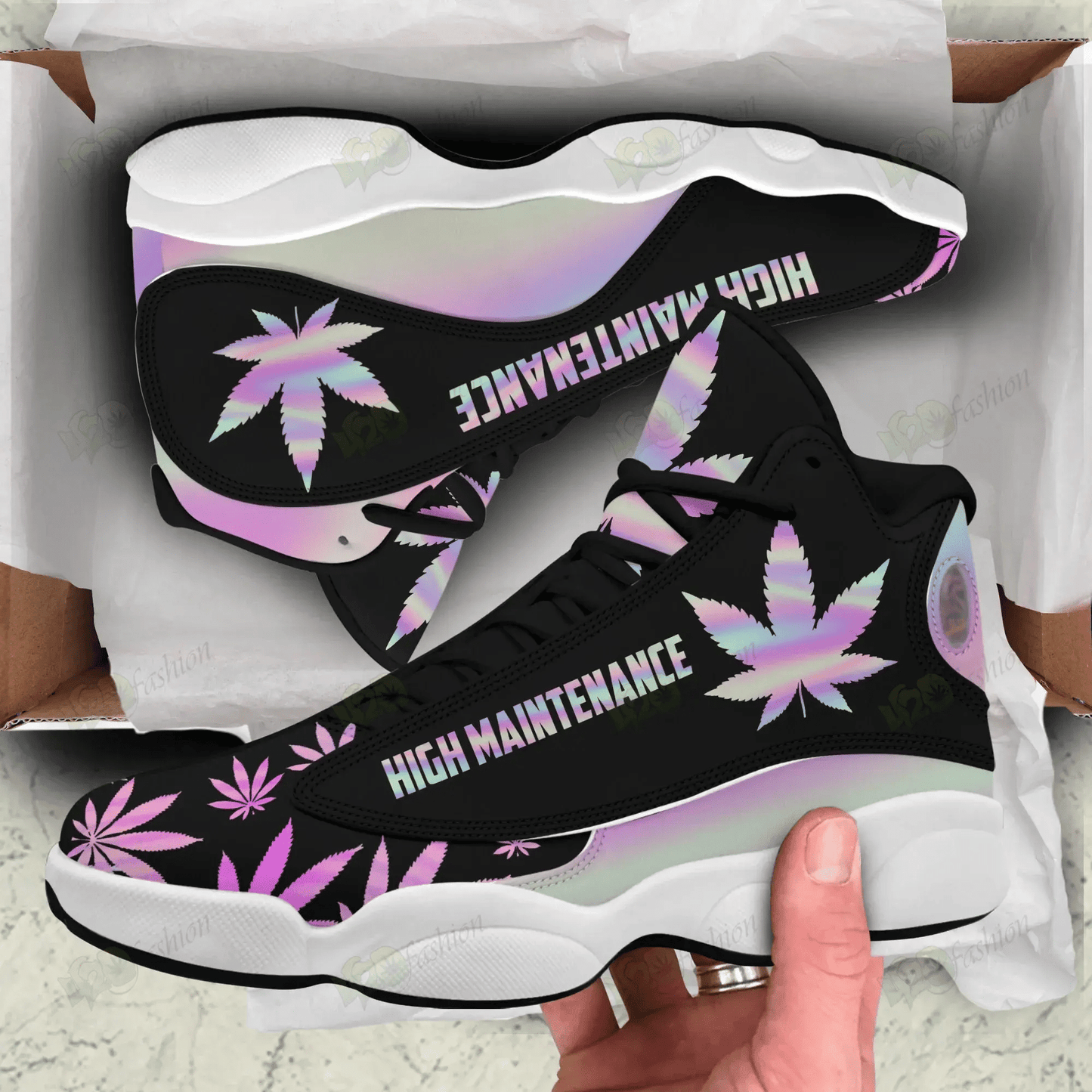 WEED AIR JORDAN 13 SNEAKERS JD13 XIII SHOES 18092111.CXT