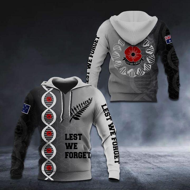 Tmarc Tee Poppy in my DNA Lest we forget Australian 3D print shirts