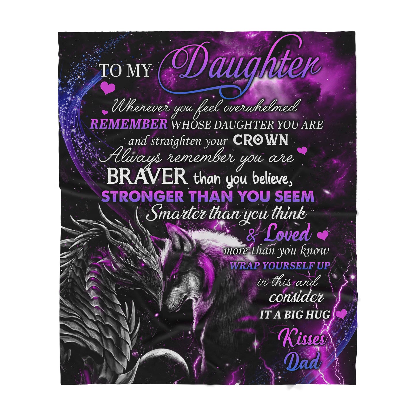 To My Daughter Sherpa Blanket