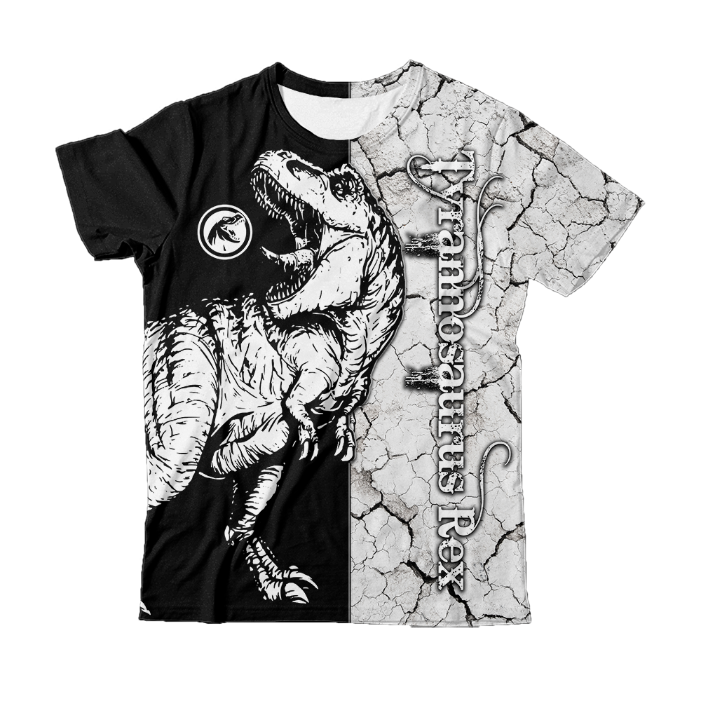Tyrannosaurus Dinosaur 3D all over printed shirts for Kids