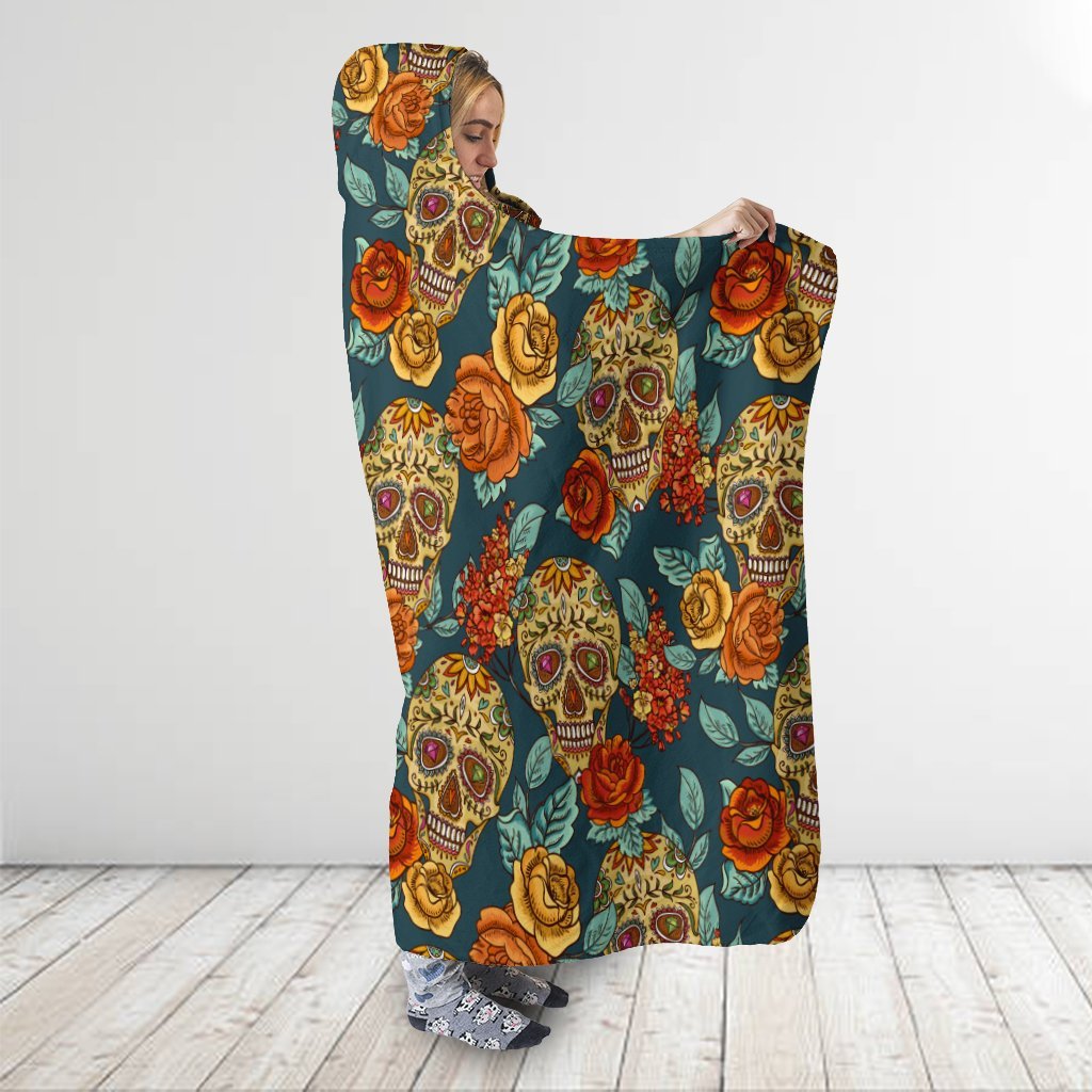 Sugar Skull Hooded Blanket DA081520201