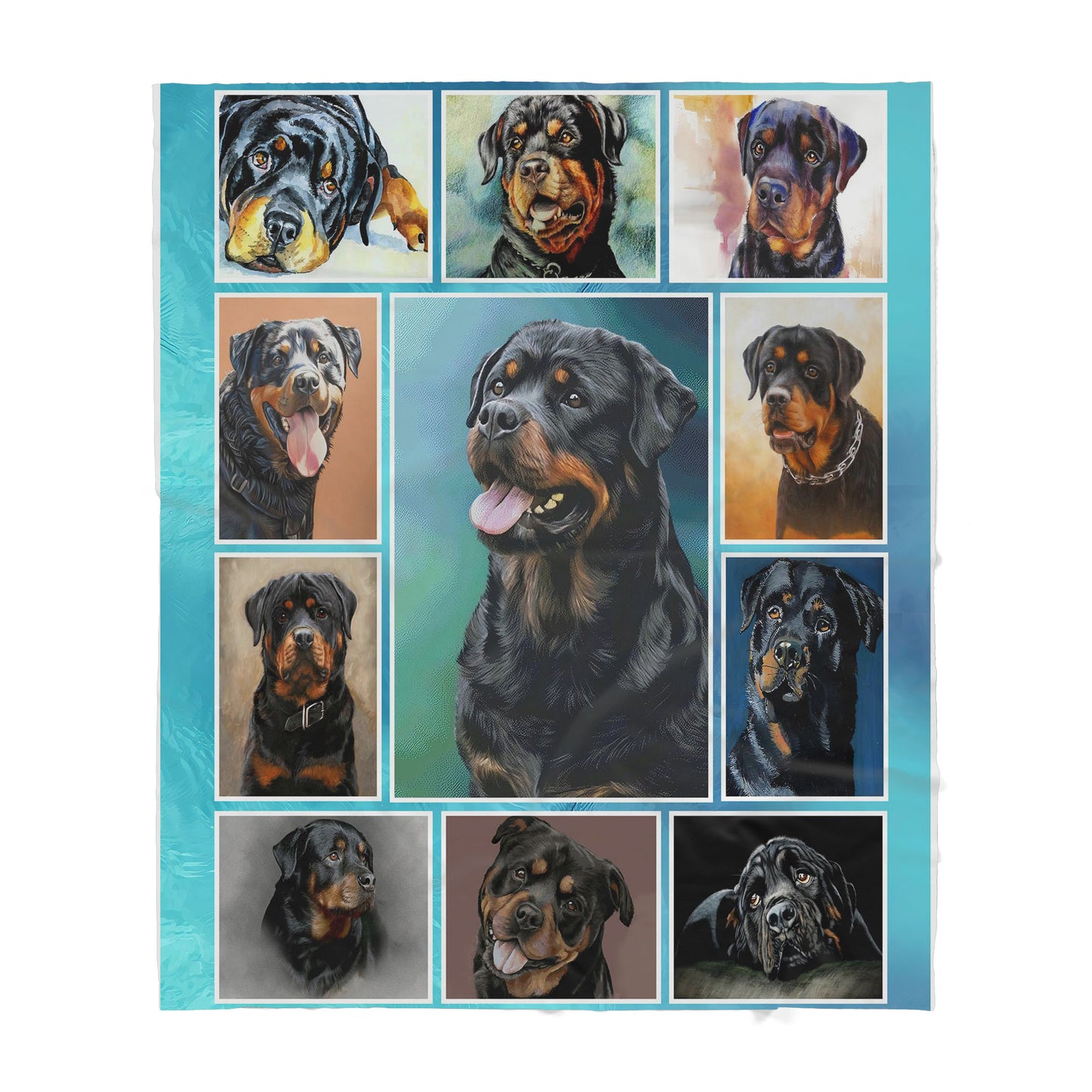 Custom Blanket Rottweiler - Dog Mom Blanket - Sherpa Blanket