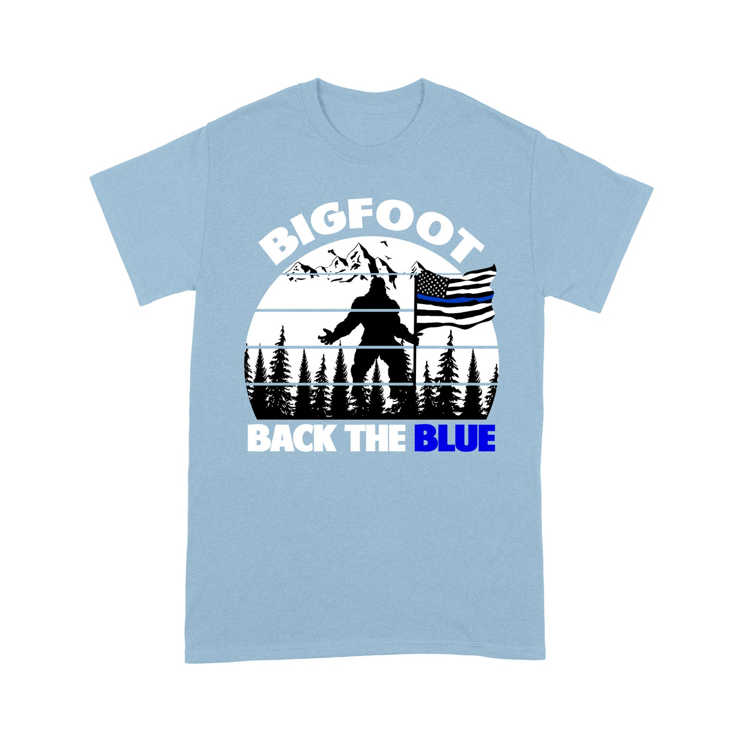 Bigfoot Back The Blue Special Gift For Policeman