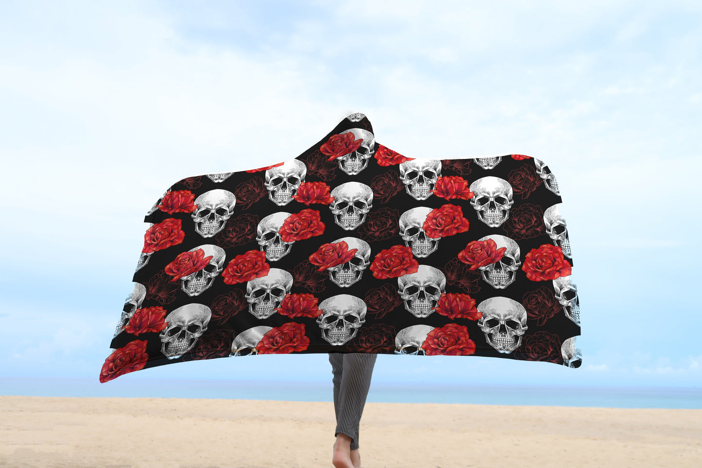 Sugar Skull Hooded Blanket DA08152020