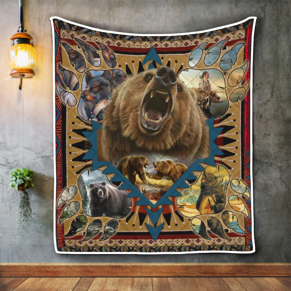 Bear Native American Bearpaw Quilt