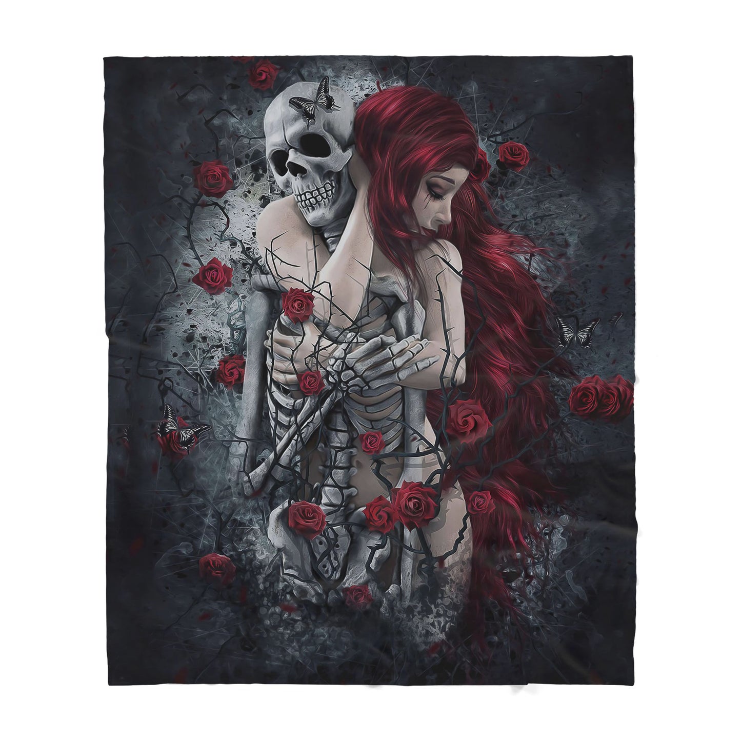 Infinite Store 3D Printed Skull Sherpa Blanket PL