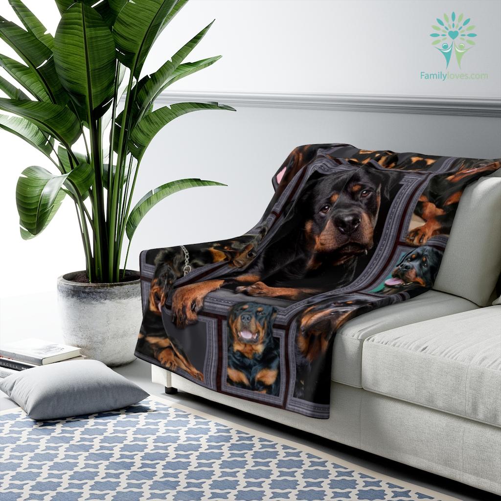 Custom Blanket Rottweiler – Best Gift for Dog Lovers - Sherpa Blanket DL