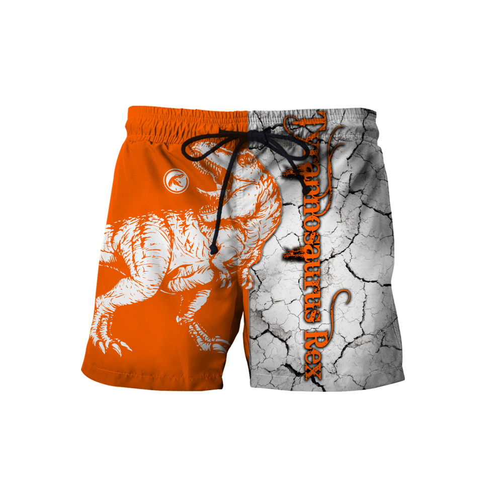 Tyrannosaurus Dinosaur Orange 3D all over printed shirts