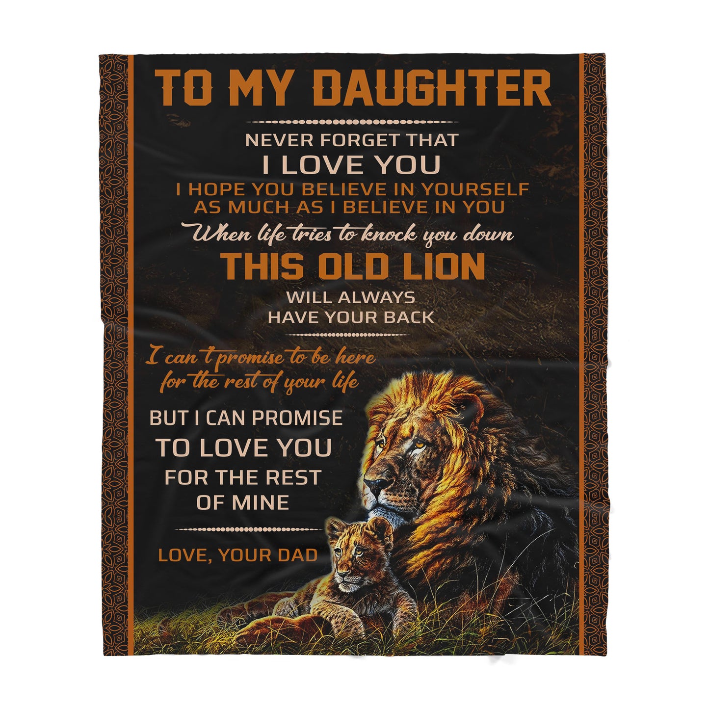 To my daughter Lion and Cubs Sherpa Blanket