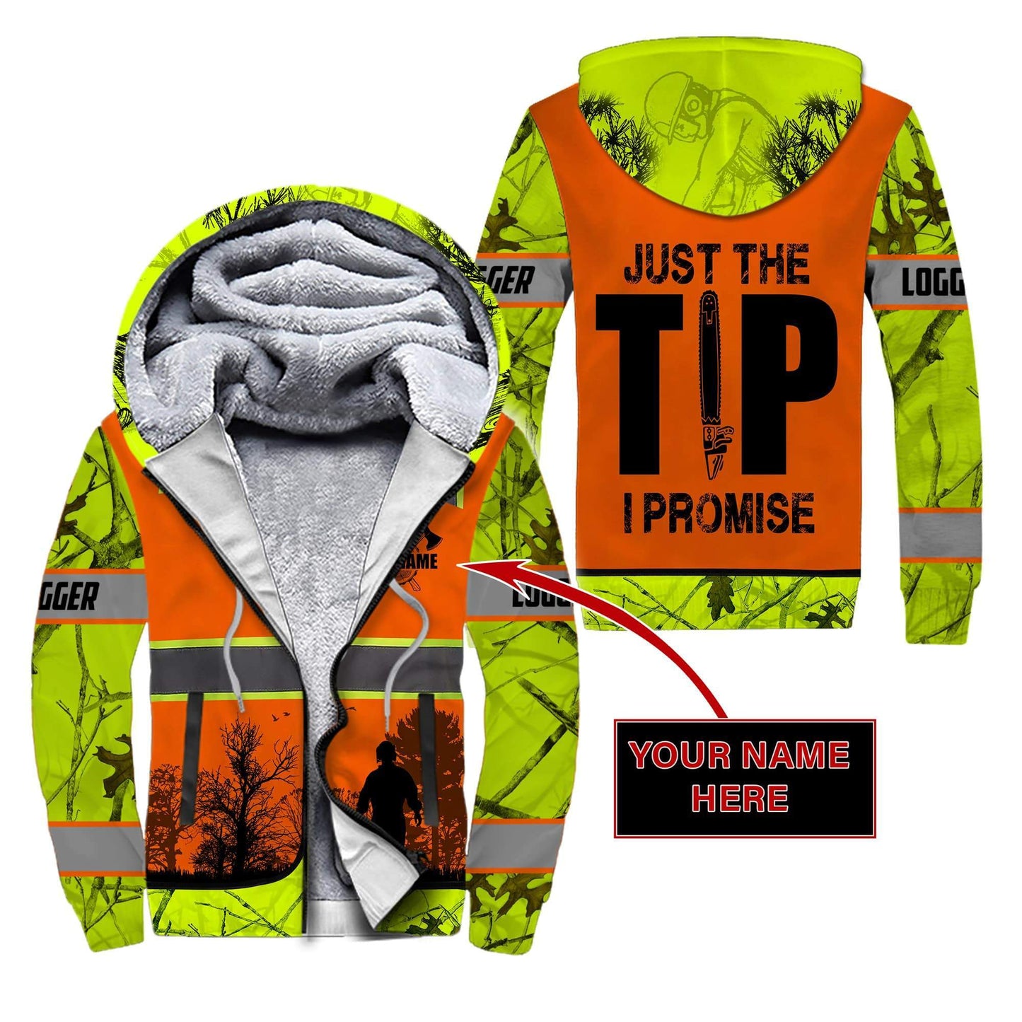 3D Chainsaw Logger Custom Name Unisex Shirts