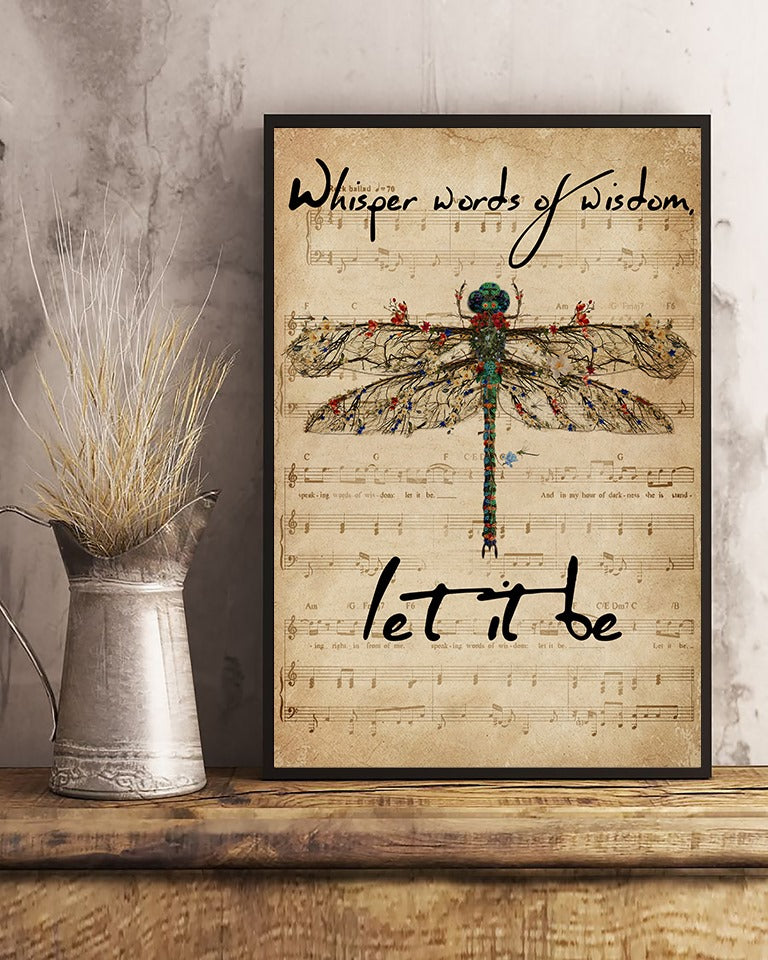 Whisper words of wisdom, Let it be - Home Decor Canvas