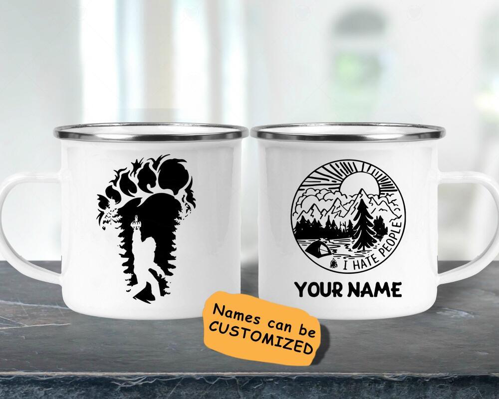 Big Foot- I hate People- Personalized Name Campire Mug XT - SN