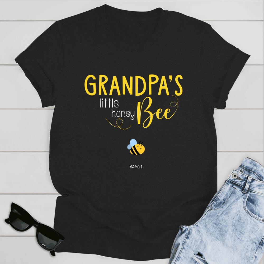Personalized T-shirt Grandpa's Little Honey Bee - Amazing gift for Father's day