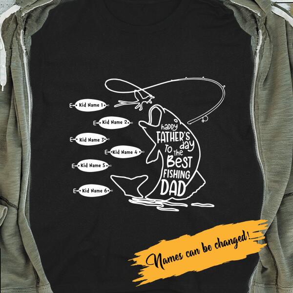 Personalized Gift To The Best Fishing Dad T-shirt Amazing Shirt For Father Bonus Dad Papa