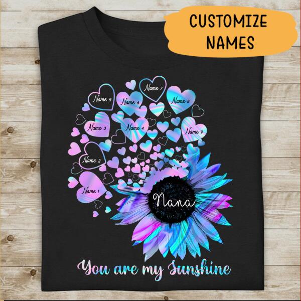 Mom Grandma Little Sunshine Personalized T-Shirt, Gift For Family