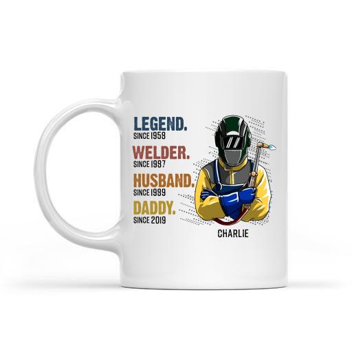 Welder, Husband, Daddy and Legend Personalized T-shirt, Best Gift For Father
