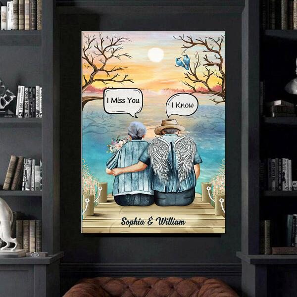 Still Talk About You Widow Old Couple - Memorial Gift - Personalized Custom Poster, Best Gifts For Old Couple
