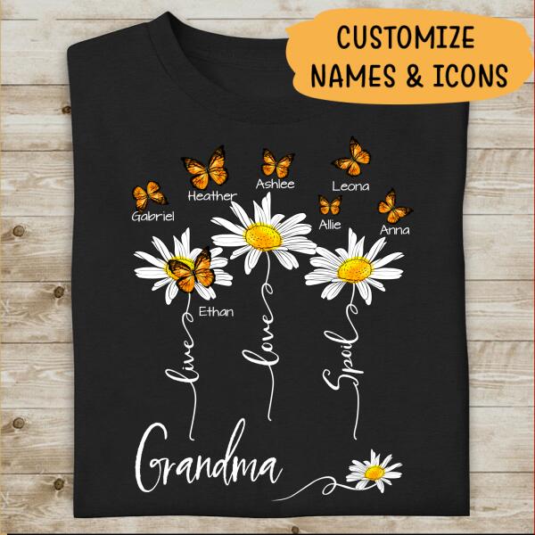 Live Love Spoil Grandma Personalized T-shirt Best Gift For Mama Gigi