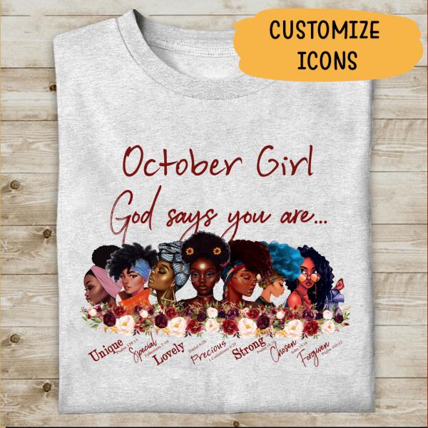God Says You Are Personalized T-shirt For Black Girl Special Gift