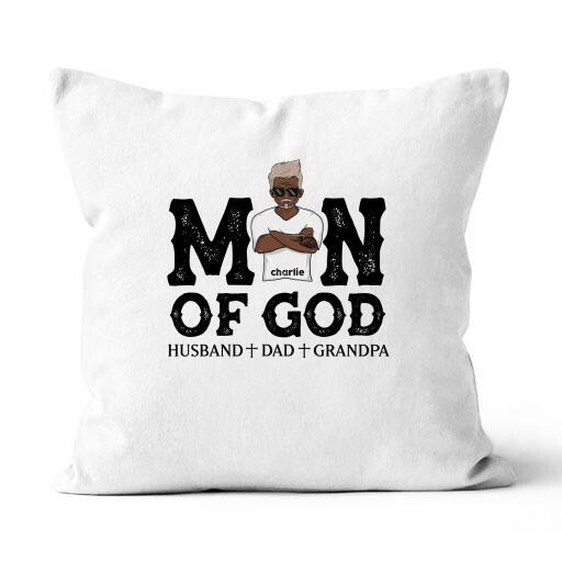 Personalized Canvas Throw Pillow Man Of God - Amazing gift for Father's day