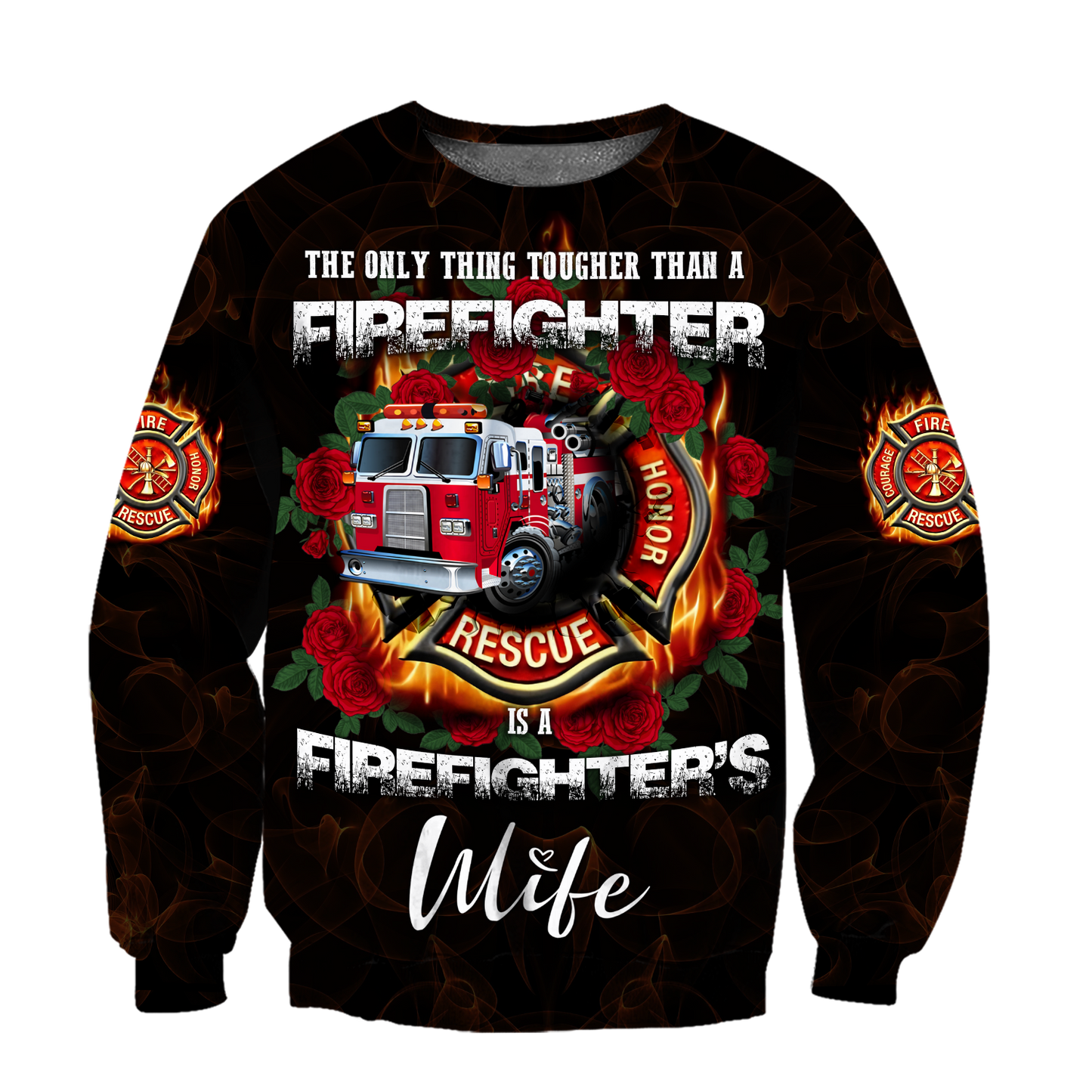 All Over Printed Firefighter's Wife Hoodie DA14092020-MEI