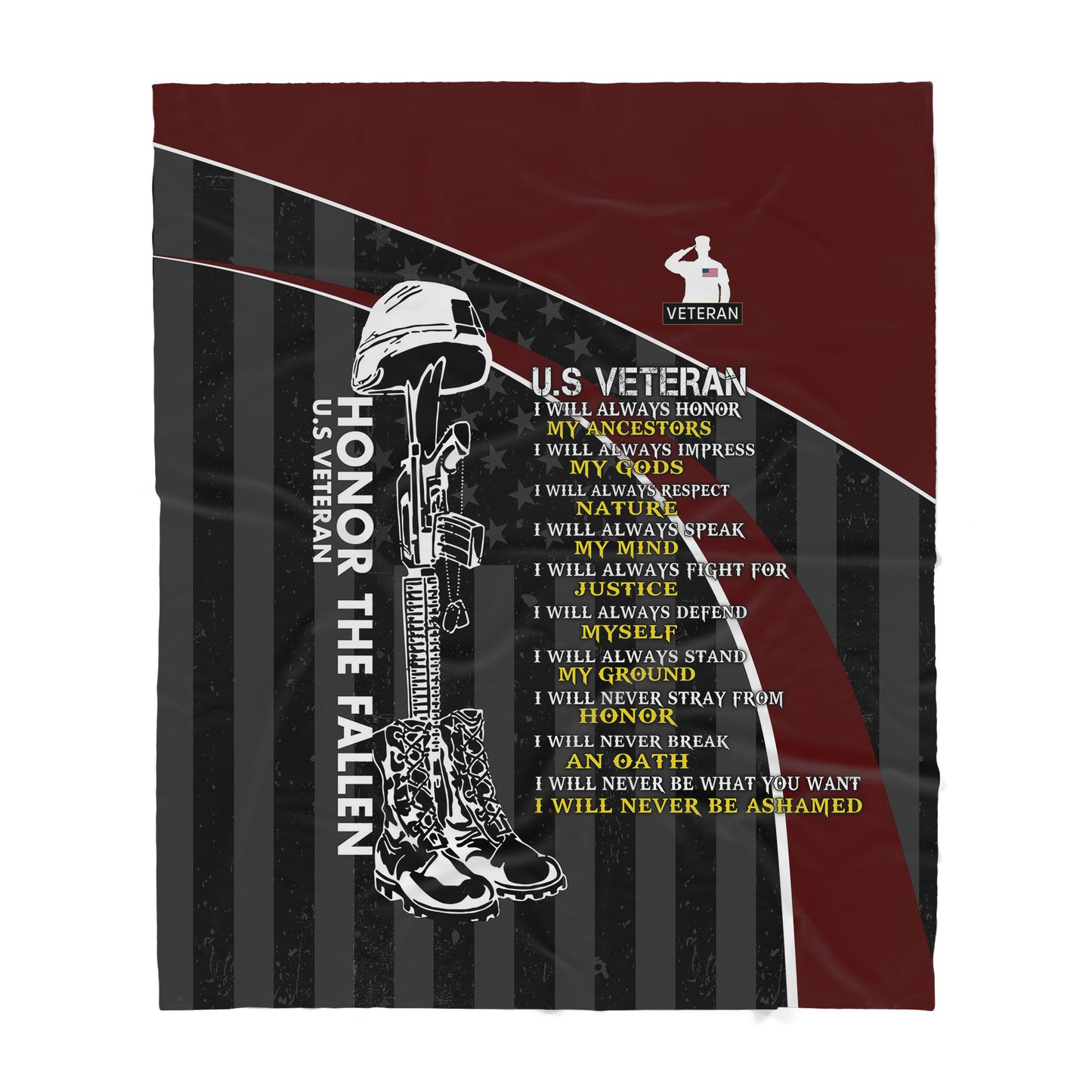 Veteran U.S Honor the fallen - Gift for your heroes - Sherpa Blanket HC