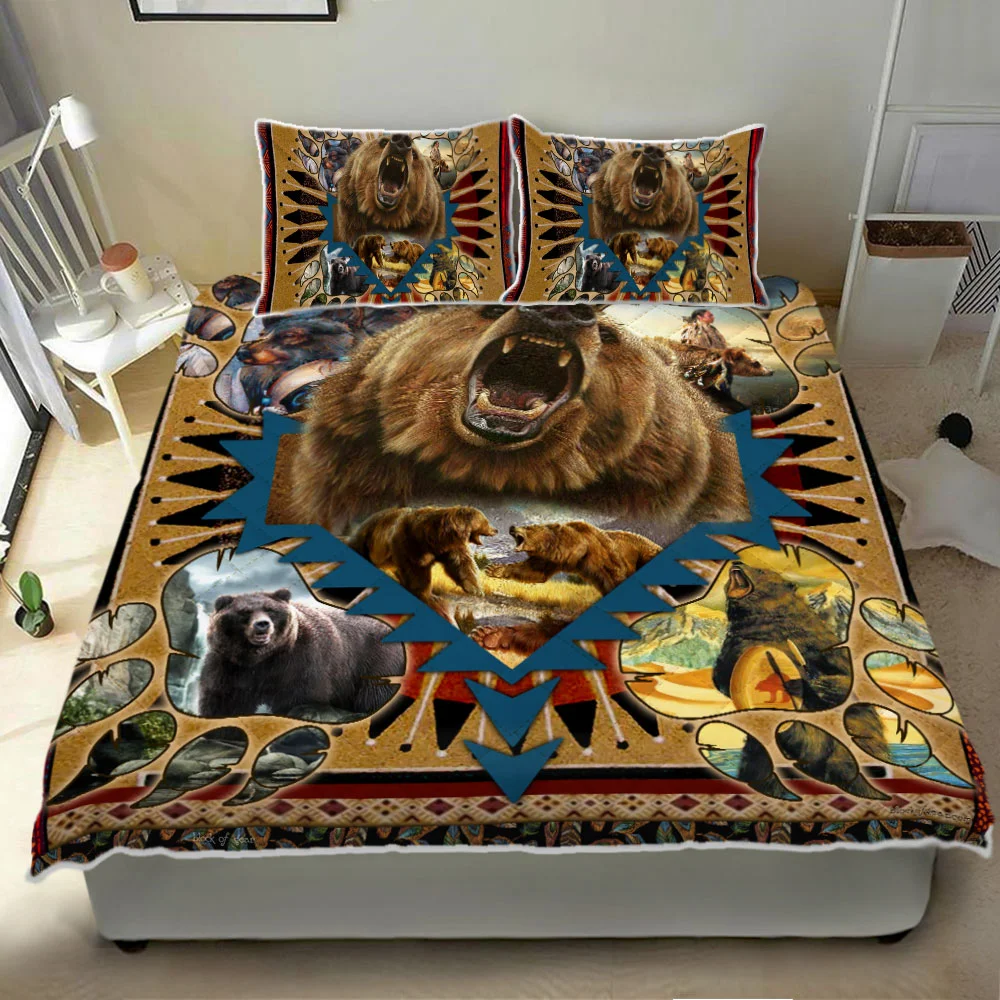 Bear Native American Bearpaw Bedding Set
