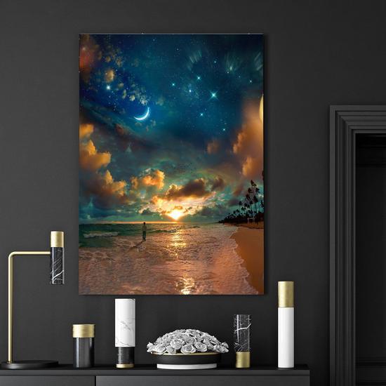 Beach By Starlight Poster