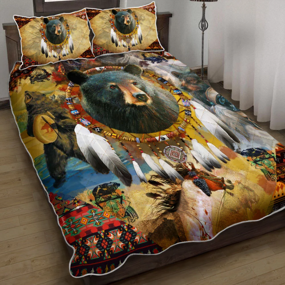 Bear Native American Bedding Set