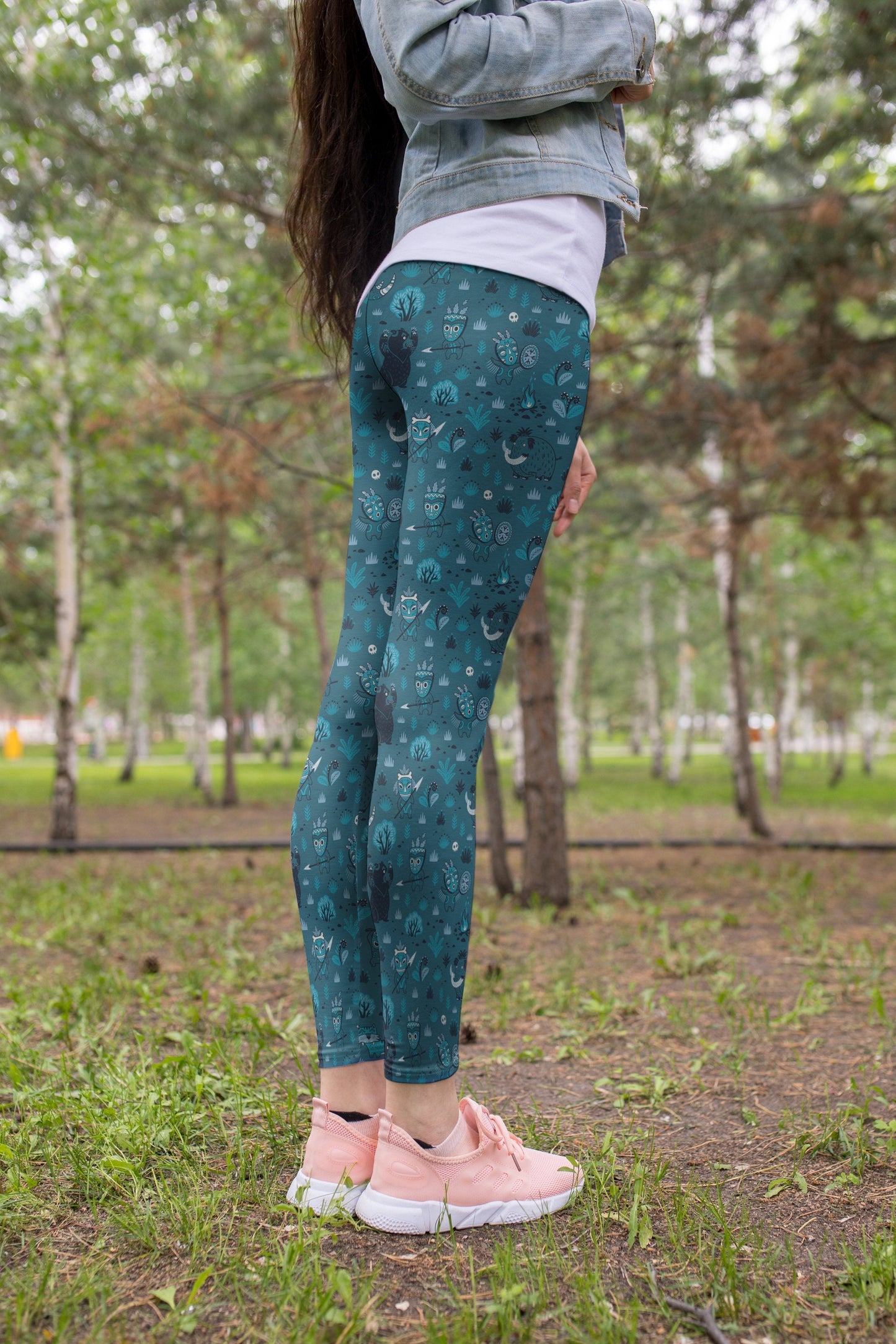 3D All Over Print Hunting Tiger And Mammoth Legging - Amaze Style™-Apparel