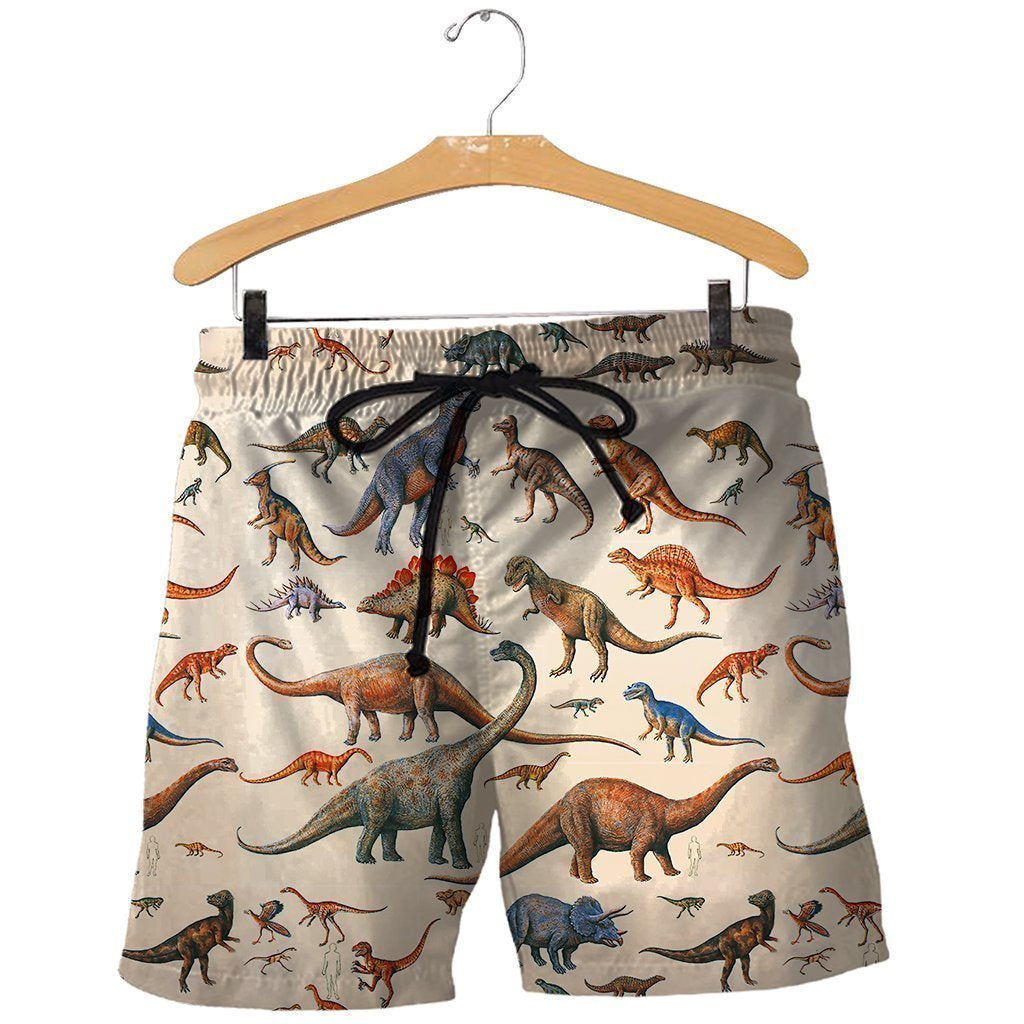 3D All Over Printed Types of Dinosaurs Shirts And Shorts - Amaze Style™-3D All Over Printed Clothes