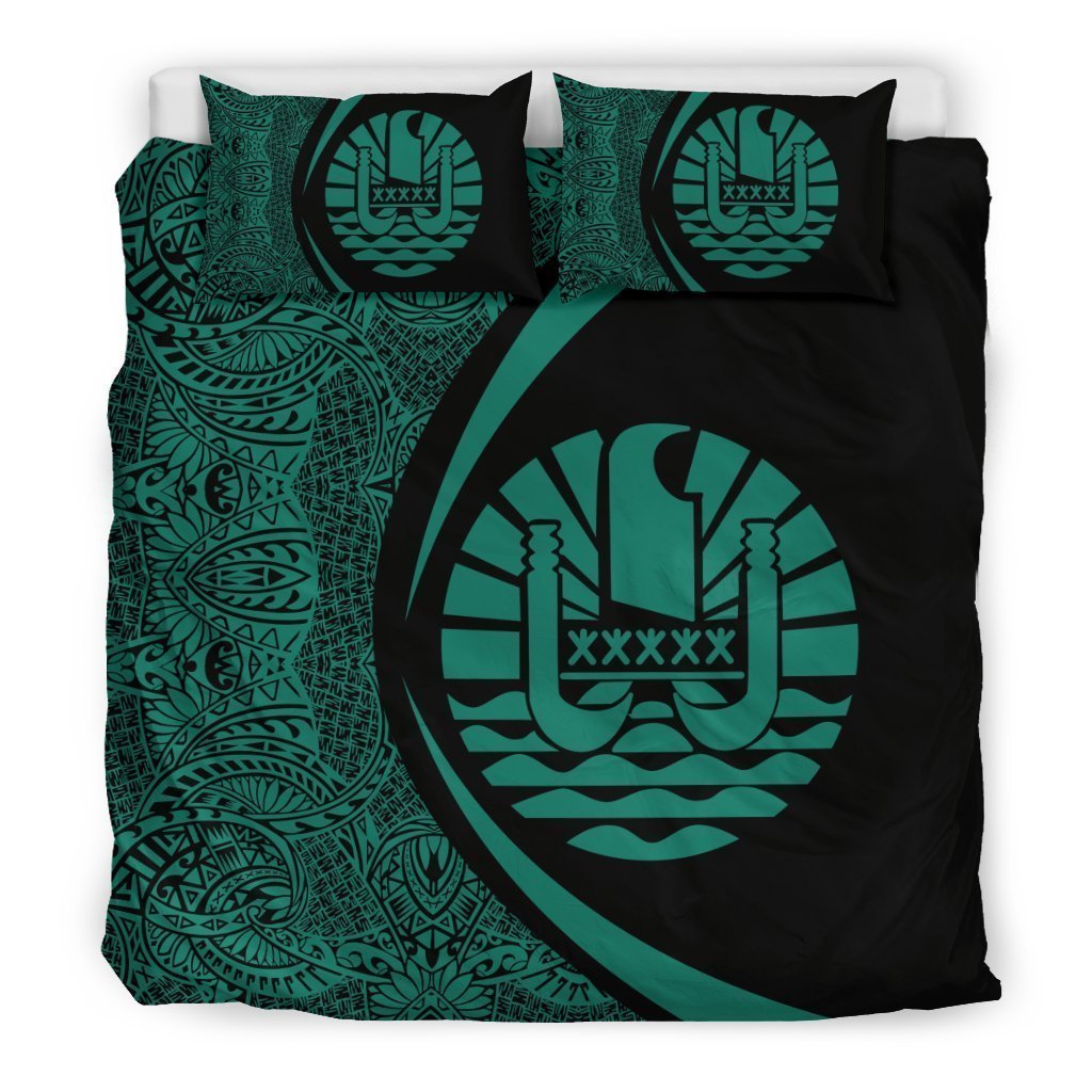 Tahiti Coat Of Arms Polynesian Bedding Set - Circle Style 07 J9 - Amaze Style™-BEDDING SETS