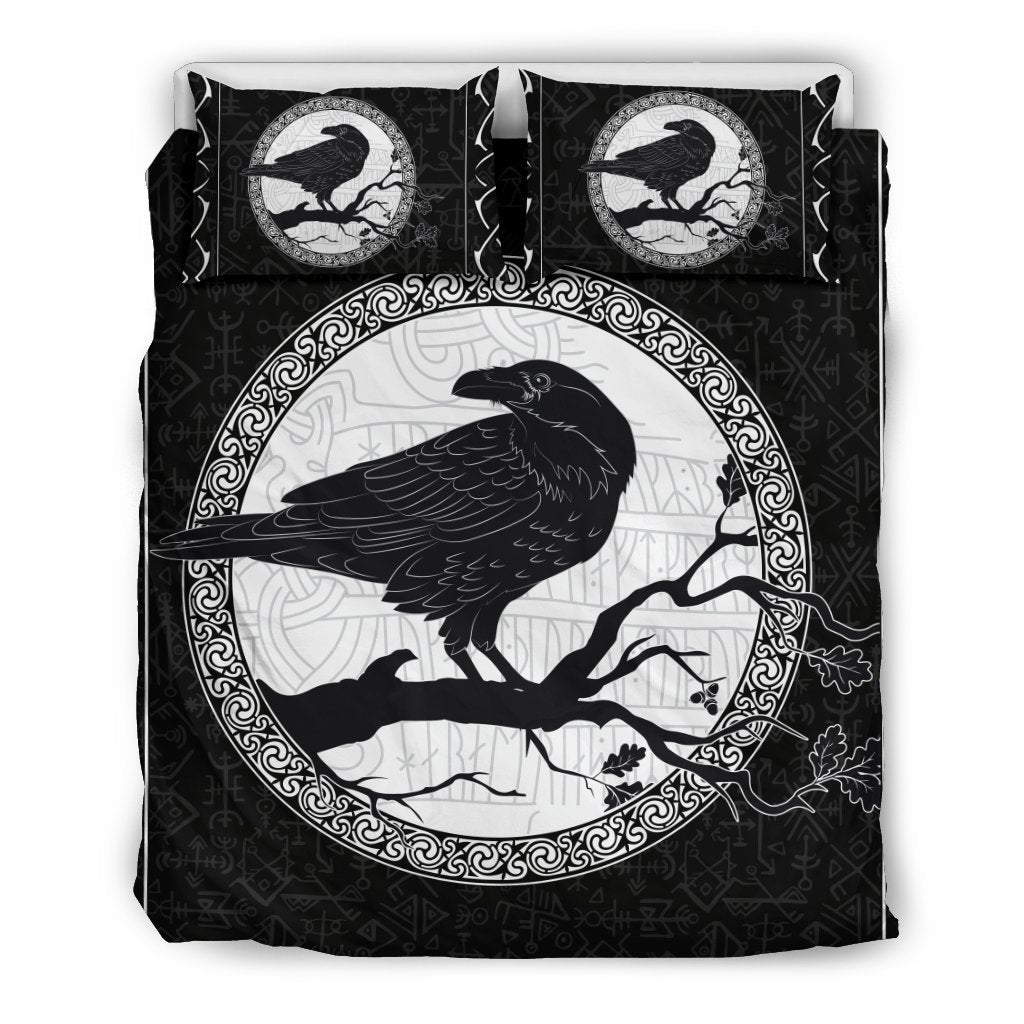 Viking bedding set - Raven and oak branch NN8 - Amaze Style™-BEDDING SETS