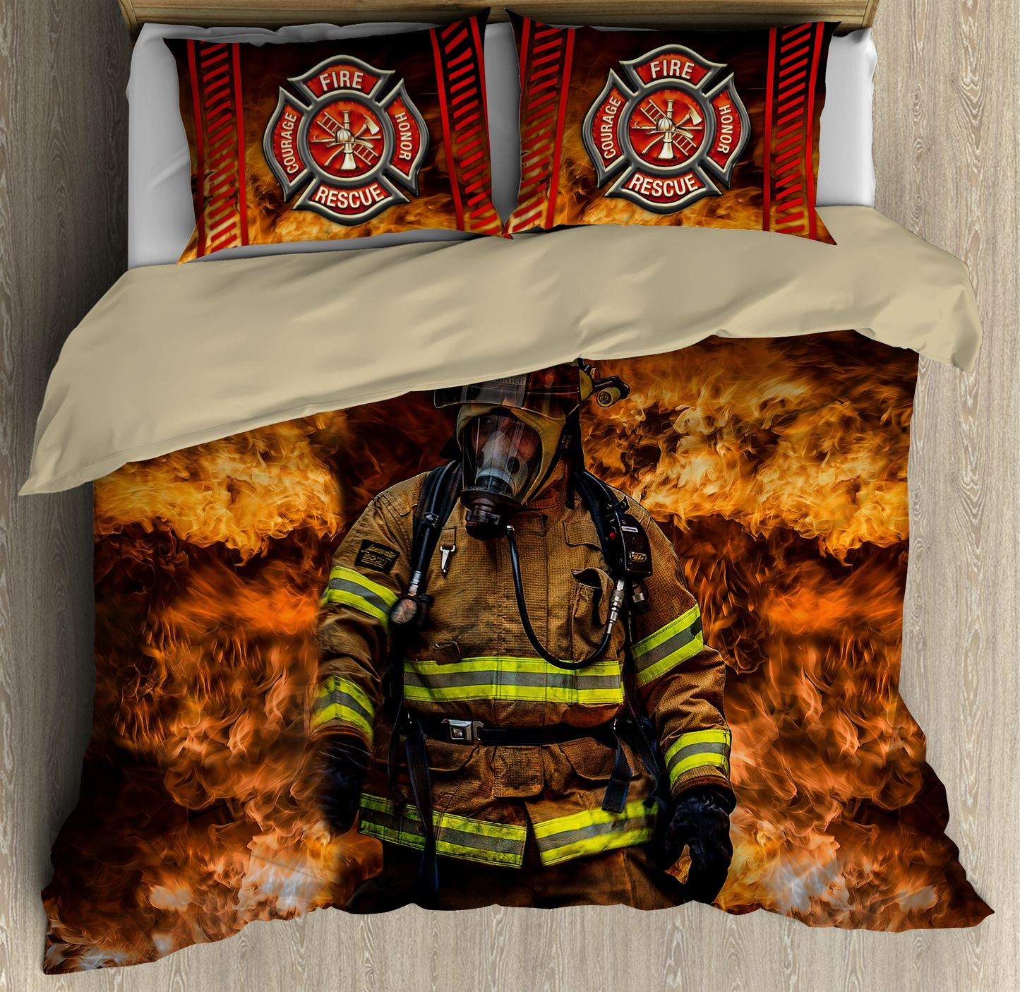 Brave Firefighter Bedding Set