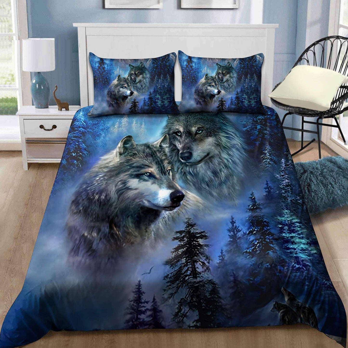 Wolf 3D All Over Printed Bedding Set
