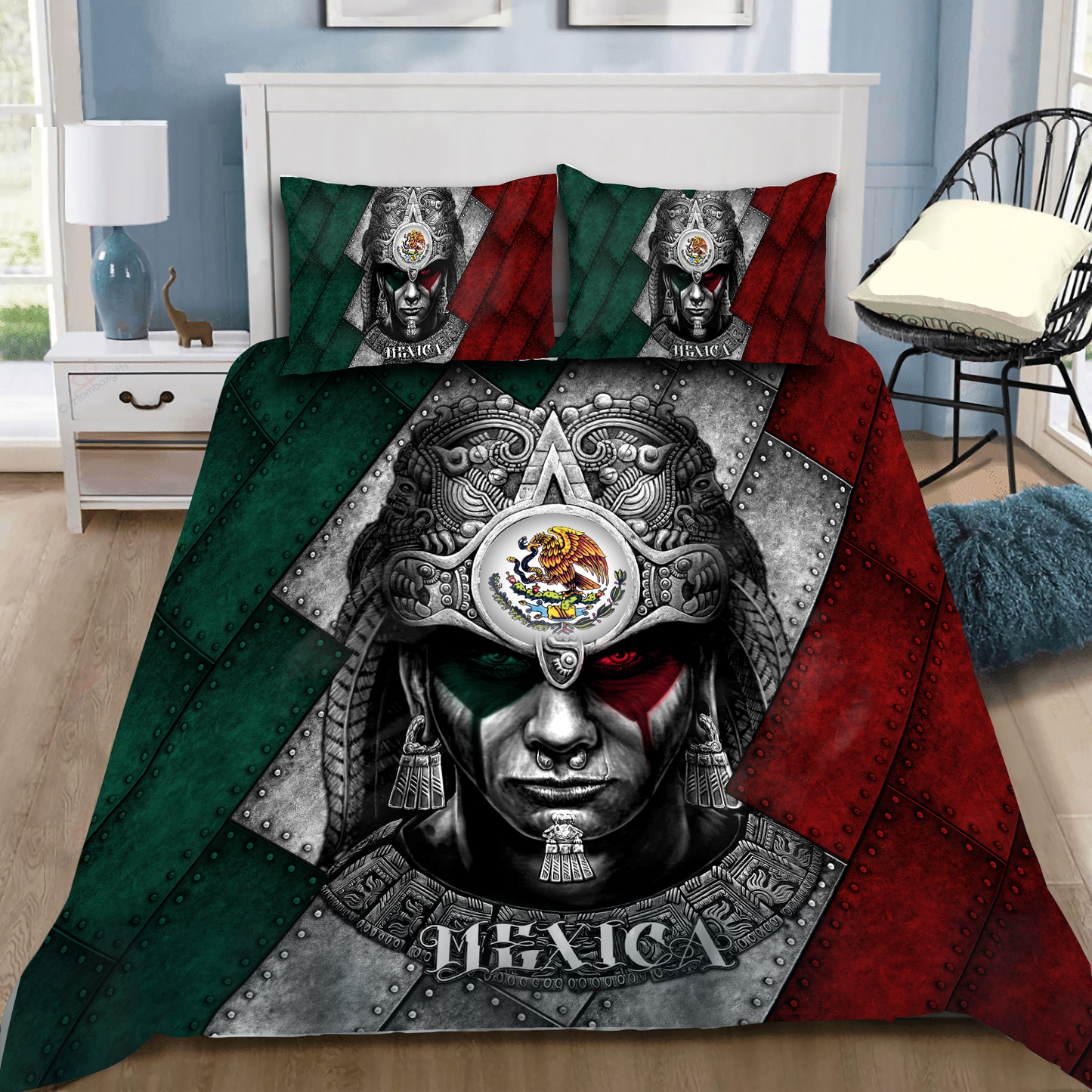 Aztec Warrior Mexican Bedding Set