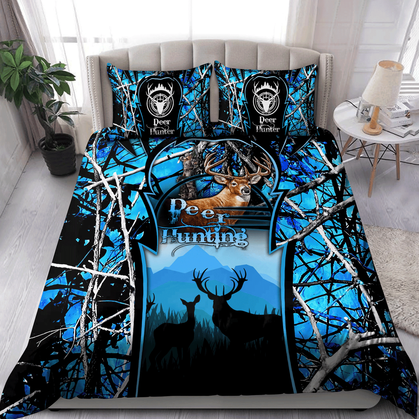 Blue Deer Hunting Bedding Set No2
