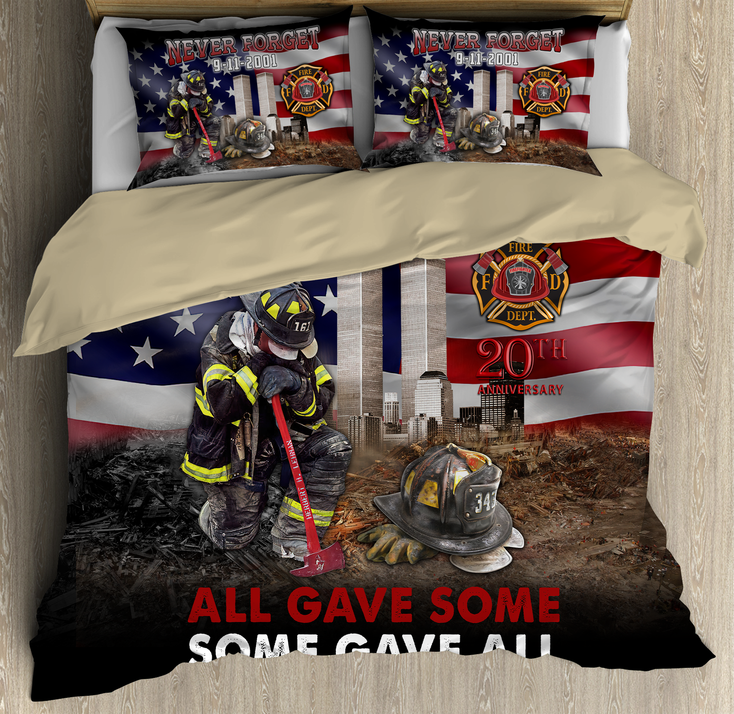 Respectful Firefighter Bedding Set