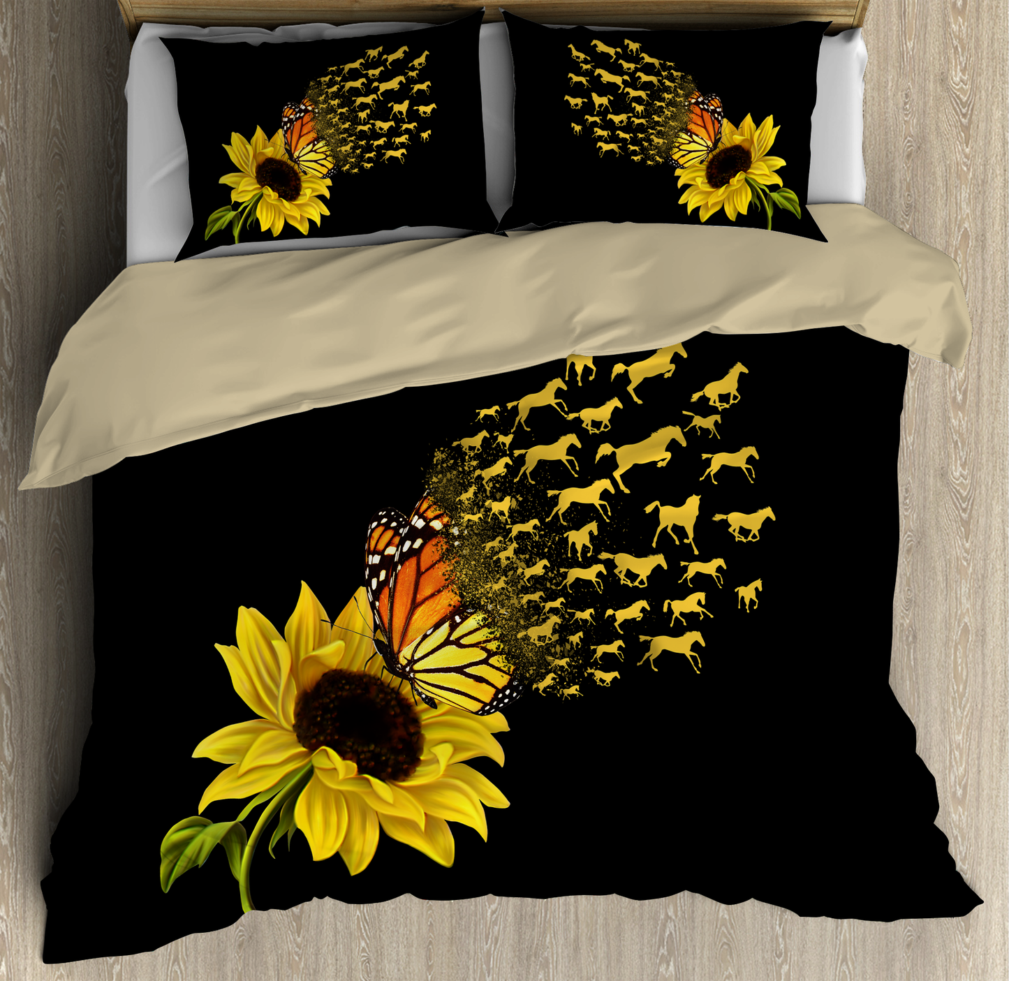 Butterfly and Horse 3D All Over Printed Bedding Set