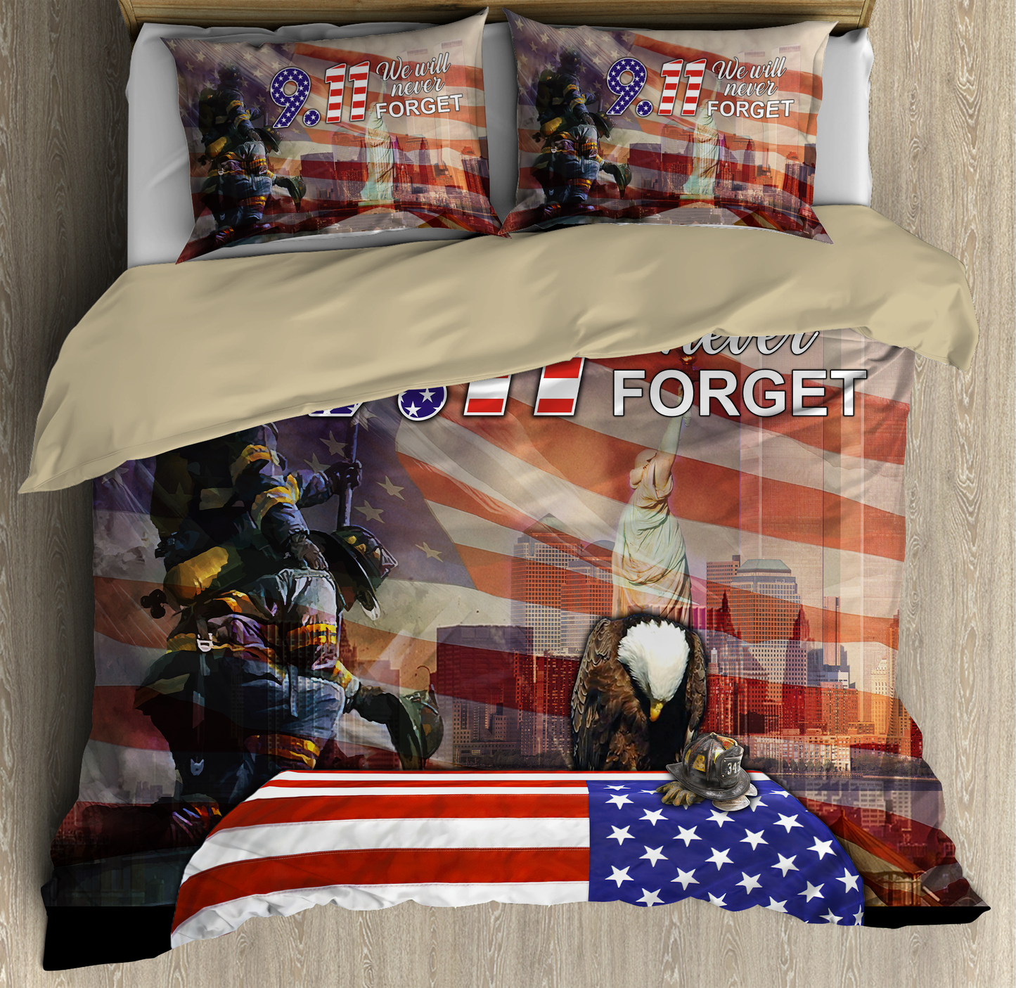 We Love Firefigter Bedding Set