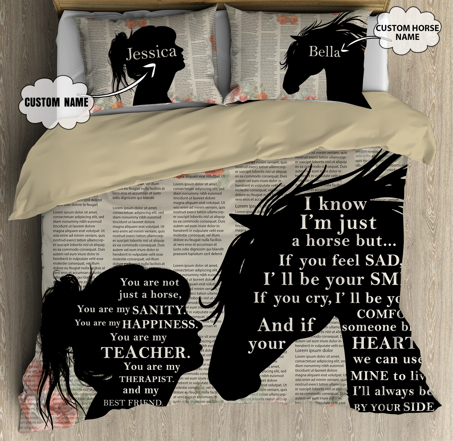 Beautiful Horse 3D All Over Printed Bedding Set SN24022102